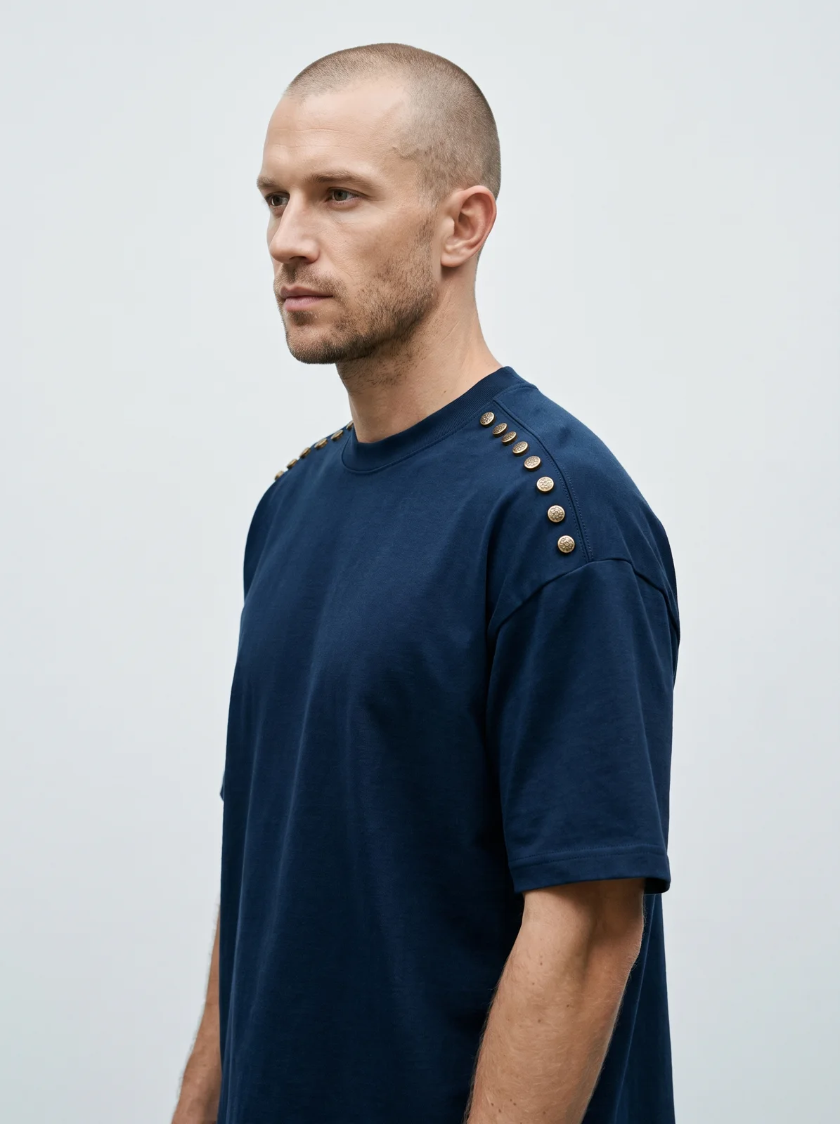 Shoulder Tee - Navy